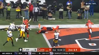 Drew Sample Bangs Into Own Guy For The TD - STEELERS vs BENGALS - 2023-24 NFL SEASON - WEEK 12