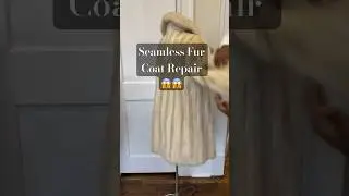 Seamless Fur Coat Repair 😱 #furcoat #furrepair #sewing #alterations