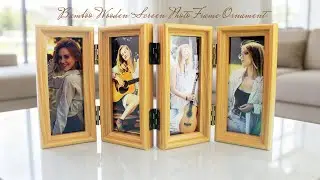 Sublimation Bamboo Screen Photo Frame | Foldable Tabletop Ornament with 4 Printable Sheets