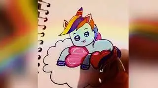 Unicorn drawing || how to draw and colour Unicorn / Batool art design