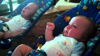 Twin baby boys get scared from watching Baby Einstein!