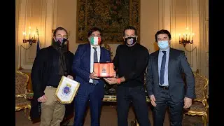 Joe Tacopina visita Palazzo degli Elefanti e il Sindaco di Catania Pogliese