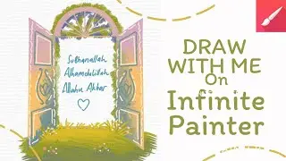 cara menggambar ilustrasi pintu unik di infinite painter untuk pemula