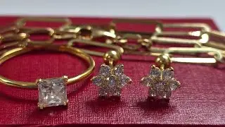 Gold is investment.  18 Karat Gold with moissonite stone. #Gold #realgold 