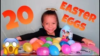 OPENING 20 EASTER EGGS FILLED WITH TOYS! | ZOE FUN WORLD