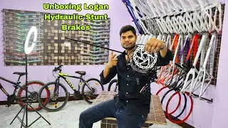 Logan MTB stunt cycle hydraulic disc brake unboxing video. budget hydraulic disc brakes #mtb #cycle