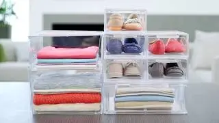 Clear Stacking Drawers & Bins