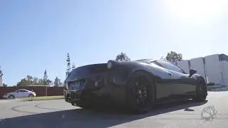 Ferrari 458 Gloss Black Car Wrap