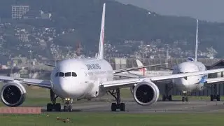 千里川　JAL ANA787-8 アベック離陸＆着陸【 伊丹空港32L 】
