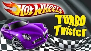 Hot Wheels Turbo Twister race track -  see the race cars jump, crash and race!
