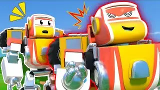 Evil ROBOT TWIN teams up with Evil Alien Robot! | Super Robot Truck fights Evil Robot Villain