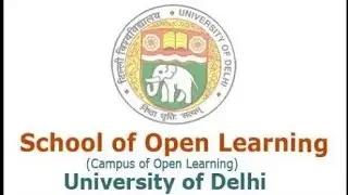 📢SOL. ( School of Open Learning ) Delhi University