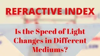 Refractive Index | Why Light Travel at Different Speed in Different Materials? |  Optical #Laws