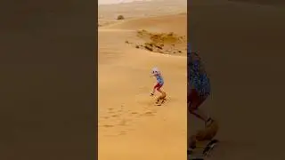 Sand boarding😅 #desertlife #desert #sandboarding #traverseedudesert #desertsafari