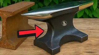 DIY Rail Anvil &ndash; Transform Rusty Railway Steel into a Solid Blacksmith Tool 🔥