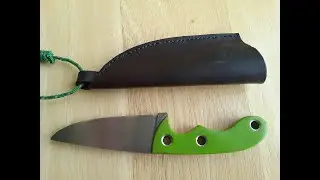 Neck Knife Leather Sheath With Mechanical Restraint