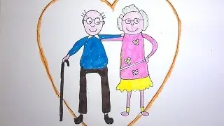 How to Draw a Happy Grandparents Day GREETING