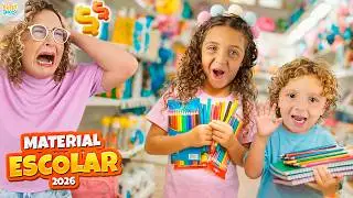 DIA DE COMPRAR MATERIAL ESCOLAR COM BELLA E LUCCA! 🖍️📚 - FAMÍLIA BELLA E LUCCA SHOW