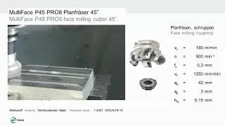 MultiFace P45 PRO8 vlakfrees &Oslash;63 op RVS 1.4301