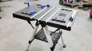 Prostormer Portable Workbench,2-in-1 Folding Work Table with Quick Clamps,2x4 Brackets