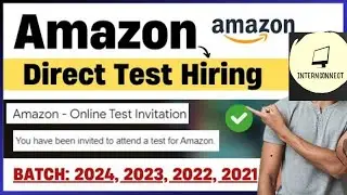 Amazon Direct Test Hiring | 2024, 2023, 2022, 2021 BATCH | Freshers, Graduates Can Apply