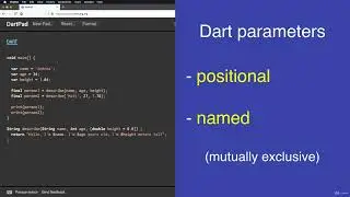 017 Named parameters in Dart | Flutter Full Course