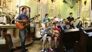 Gitáros tábor 2013 -  Vasárnap reggeli mise -  Zarándokének