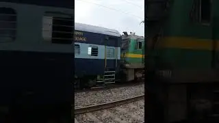 😎 Super Honking Wag 9 Locomotive pulling passenger Train 😎 #shorts