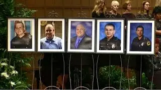 Dallas police memorial service (Full Video)