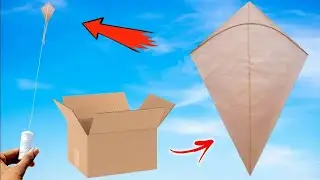 Cardboard paper kite making , how to make waste paper kite , patang kese banate hai