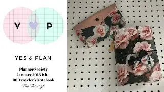 Planner Society January Kit B6 Traveler's Notebook Flip Through