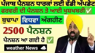 2500 ਜਨਵਰੀ ਪੈਨਸ਼ਨ | 2500 pension scheme in punjab 2026 | 1000 ਮਹਿਲਾ ਪੈਨਸ਼ਨ ਸਕੀਮ |2500 budhapa pension