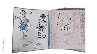 Reflective Art Journal for CSEC Flip Through on Child Abuse: Shattered Life: Drawing and Mixed Media