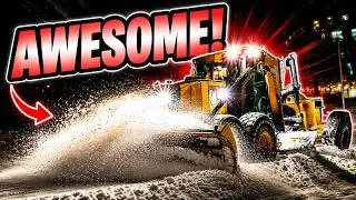 Montreal's snow removal system is a parade of heavy machinery!