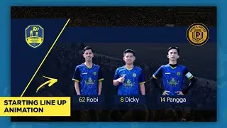 STARTING LINE UP ANIMATION FOOTBALL | by PixelLab & kinemaster