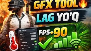 PUBG Mobile GFX Tool Sozlash 2026 | Lag Yo&lsquo;q 🔥 FPS 90+ | Telefon Qizimaydi