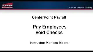 How to Void a Payroll Check in CenterPoint Payroll