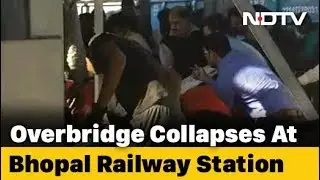 Nine Injured As Portion Of Overbrige Collapses At Bhopal Railway Station