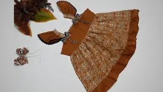 DIY baby frock with leftover fabric