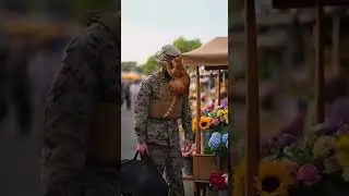 😹 🐈 Loud Reunion! Curly Cat Greets US Marine! Heartwarming Moment Unfolds #catlover #marine #reunion