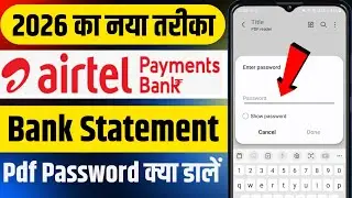airtel payment bank statement pdf password | airtel payment bank statement password | airtel bank