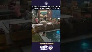 CAROL EXPULSA? CAROL JOGA TIGELA NA PISCINA E QUASE CAI NA CABE&Ccedil;A DO DUDU !  #afazenda17 #afazenda
