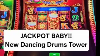 JACKPOT on the New Dancing Drums 🥁 Tower!!! Massive line hit!