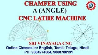Chamfer program using A (Angle) in CNC Lathe machine- Taper Angle Calculation