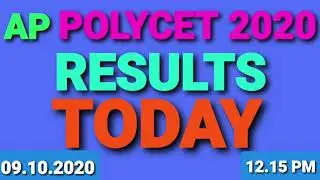 AP-POLYCET 2020, RESULTS TODAY (09.10.2020) 12.15PM,  RAMBABU NARRA