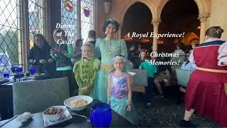 Christmas Party Food Tour-Dinner Cinderella's Castle With Prince Parker and Princess Aubree! S12 E5