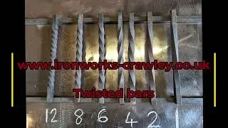 cold Twisted Bars on a hand twisting tool