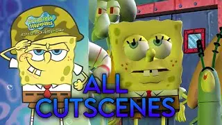 SpongeBob: Battle for Bikini Bottom - All Cutscenes GAME MOVIE - SECRET ENDING (GameCube)