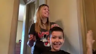 My mom gave me a haircut