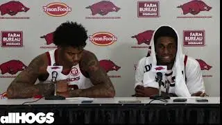 Razorbacks' Nick Pringle, Billy Richmond after rolling to fairly easy win
